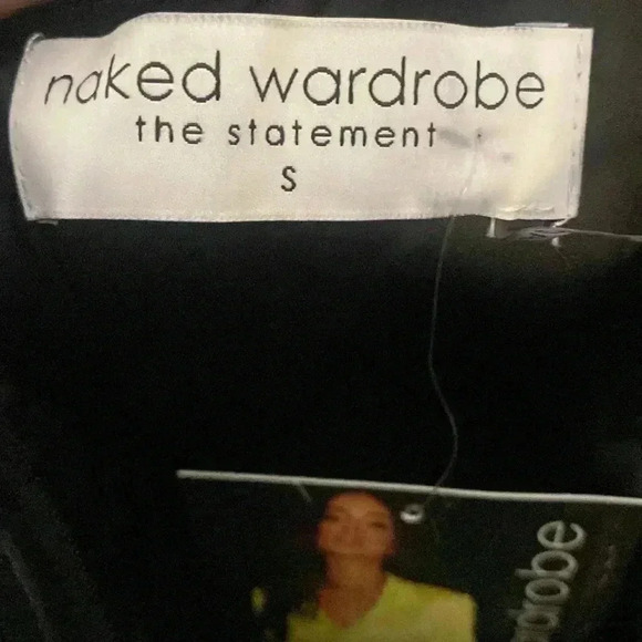 Naked Wardrobe Runway Faux Leather Midi Dress Size Small - Picture 5 of 6